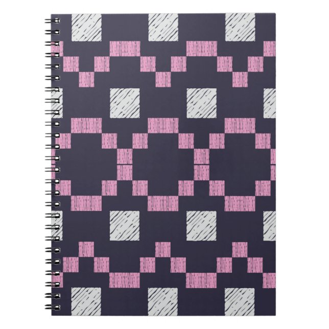 Design mit manueller Schraffierung. Ethnischer Boh Notizblock (Vorderseite)