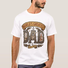 Design mit Retro-Vibe: Weltbester Vater T-Shirt