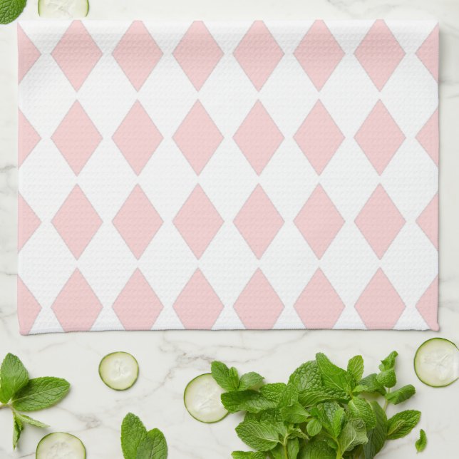 Design mit rosa Diamanten Geschirrtuch (Gefaltet)