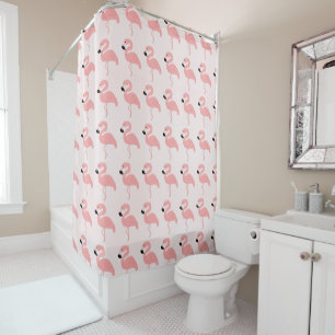 Design mit rosa Flamingos Duschvorhang