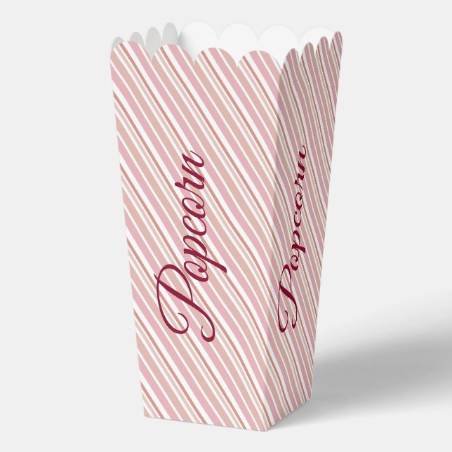 Design mit rosa Streifen Geschenkschachtel (Rückseite)