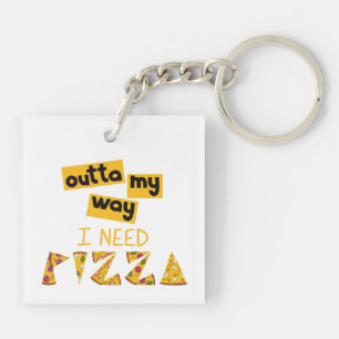 Design mit Text über meine Art, wie ich Pizza brau Schlüsselanhänger