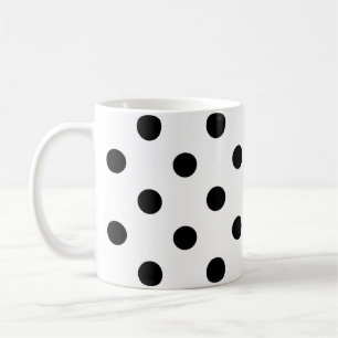 Design mit weißen Punkten auf weißem Hintergrund Kaffeetasse