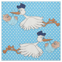 Design-Muster für Baby Boy Stork Stoff