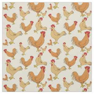 Design-Muster für braunes Hühnchen Stoff