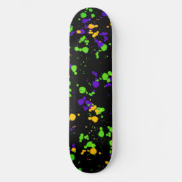 Design-Muster für grün-gelb gestrichene Spritzer Skateboard