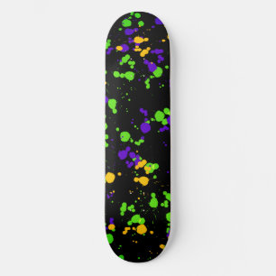 Design-Muster für grün-gelb gestrichene Spritzer Skateboard