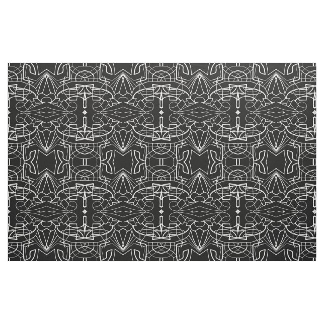 Design-Muster für Schwarz-Weiß-Kunstwerke Stoff (Fat Quarter (45,7 x 55,9 cm))