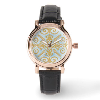 Design-Muster von Blue Gold Mozaik eWatch Armbanduhr