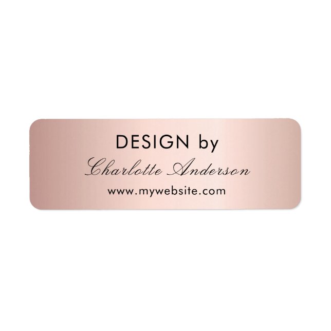 Design nach Namen Unternehmer Rose Gold (Vorne)
