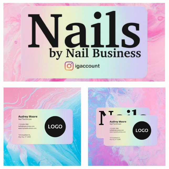 Design-Nageltechniker Visitenkarte (Design Nail Technician Business Card
)