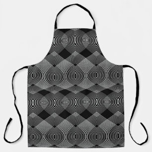 Design nahtlos monochrome Linien strukturierte Mus Schürze