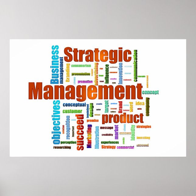 Design of Strategic Management Orange Poster (Vorne)