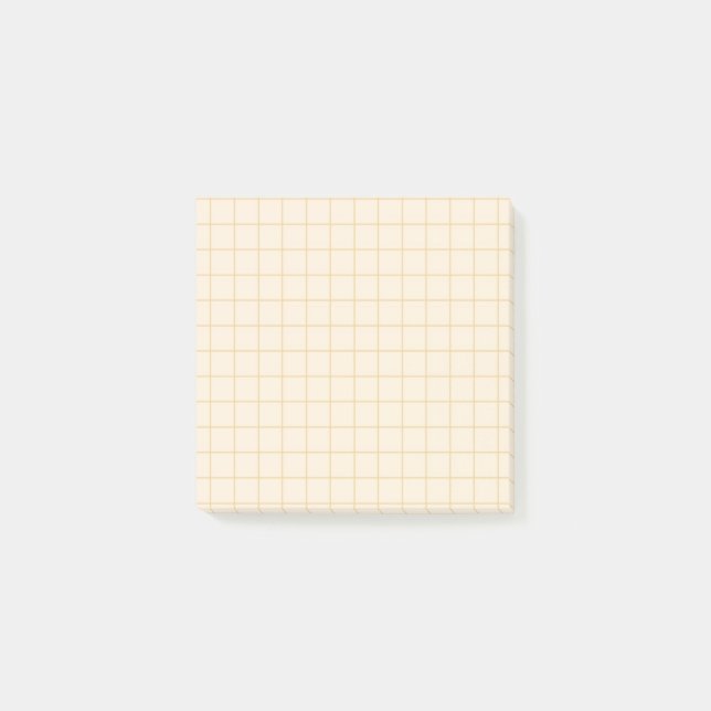 Design-Office für Soft Grids mit Creme Checkered P Post-it Klebezettel (Vorderseite)