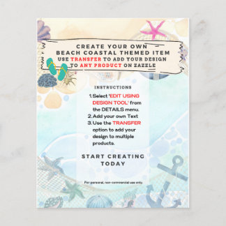 Design Own Beach Coast Nautical Event Einladung Flyer