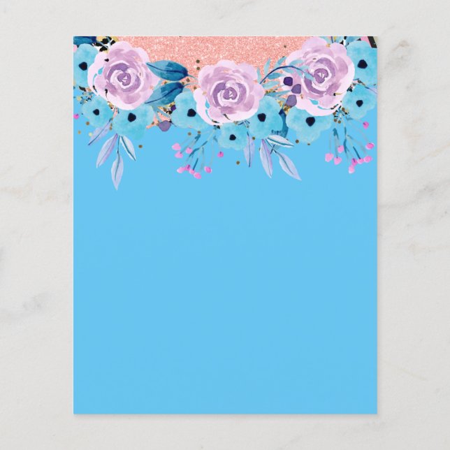 Design-OWN Girly Party-Veranstaltung zum Geburtsta Flyer (Hinten)