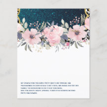 Design Own Pink Floral Event Business Stationery