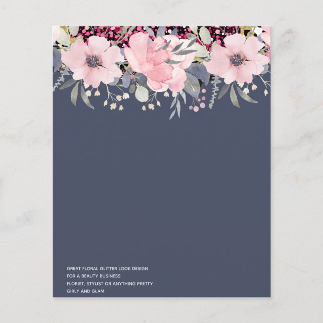 Design Own Pink Floral Event Business Stationery Flyer (Vorne)