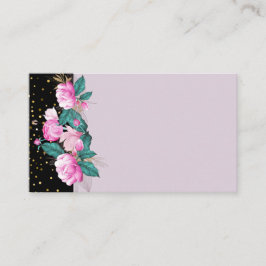 Design Own Pink Floral Event Business Stationery Visitenkarte
