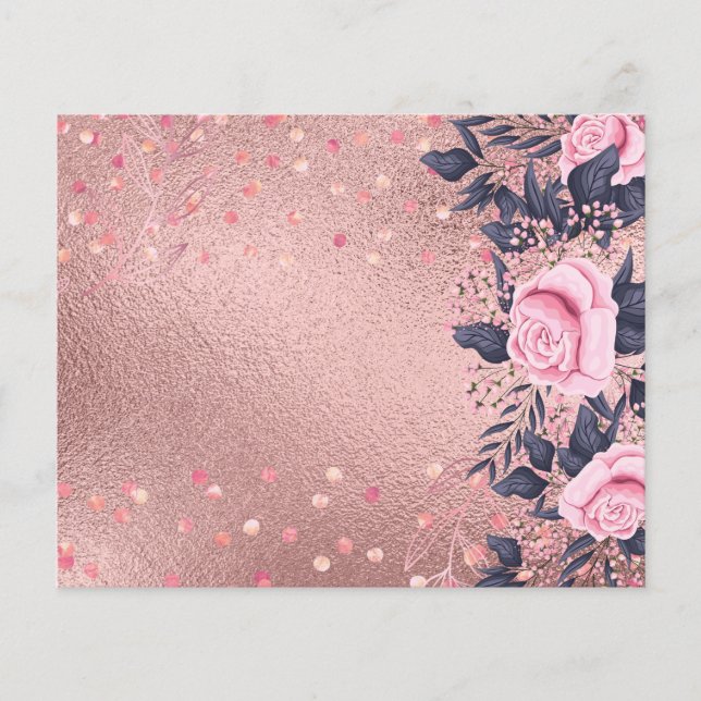 Design OWN Rosegold Metallic Event Business Flyer (Vorne)