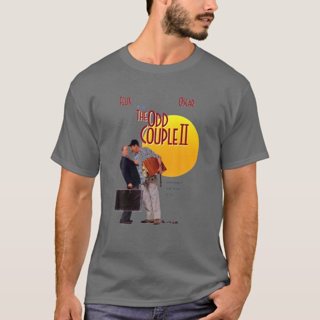 Design Paar Two Man Talk Poster Odds Comedy T-Shirt (Vorderseite)