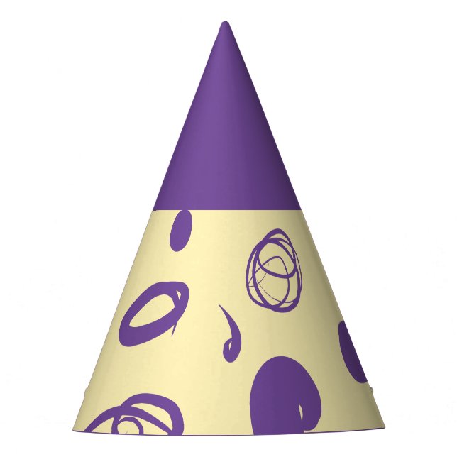 Design-Party-Hut für lineare Muster und Flecken Partyhütchen (Vorderseite)