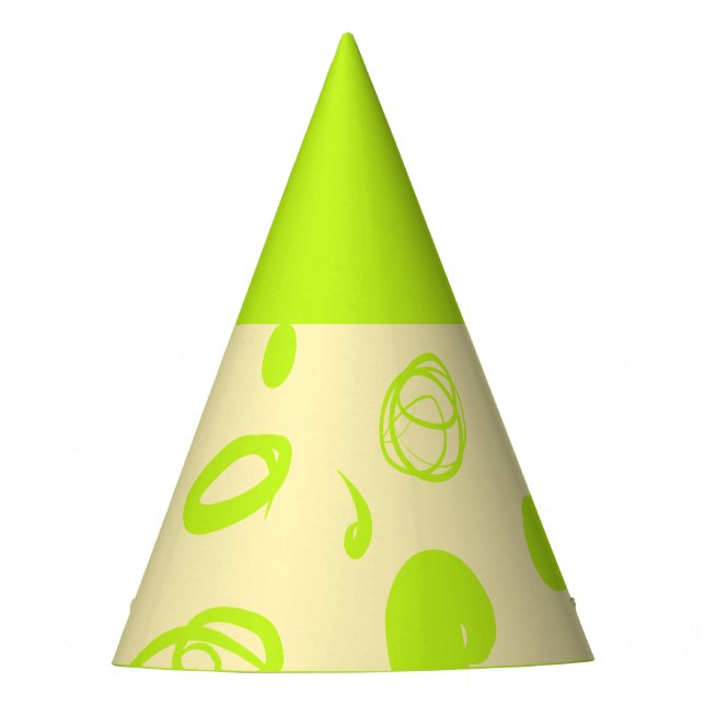 Design-Party-Hut für lineare Muster und Flecken Partyhütchen (Vorderseite)