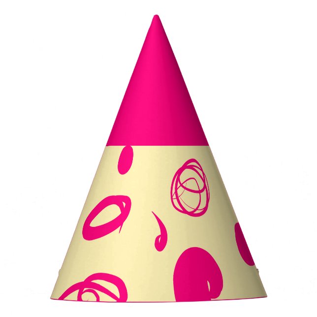 Design-Party-Hut für lineare Muster und Flecken Partyhütchen (Vorderseite)