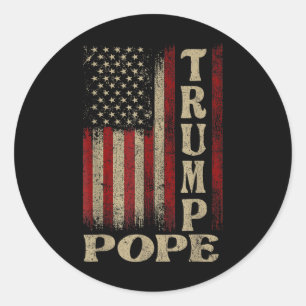 Design Pope Trump T-Shirt Runder Aufkleber