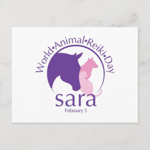 Design-Postkarte für WelAnimal Reiki-Tage Postkarte