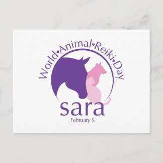 Design-Postkarte für WelAnimal Reiki-Tage Postkarte