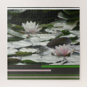 Design-Puzzle: Schöne, rosa Waterlillies Puzzle