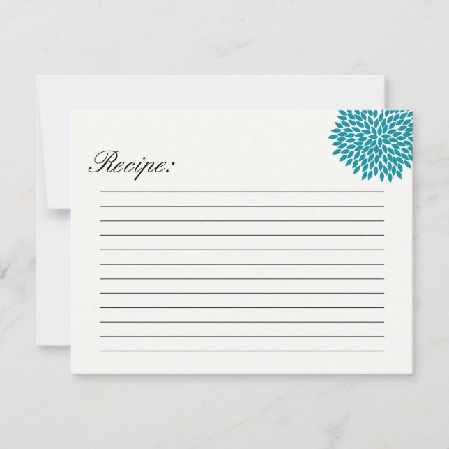 Design-Referenzkarten für blaue Blume (Vorderseite)