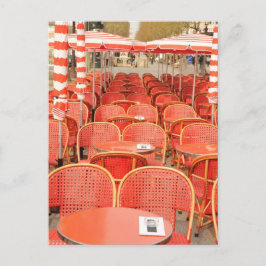 Design roter Tische Postkarte