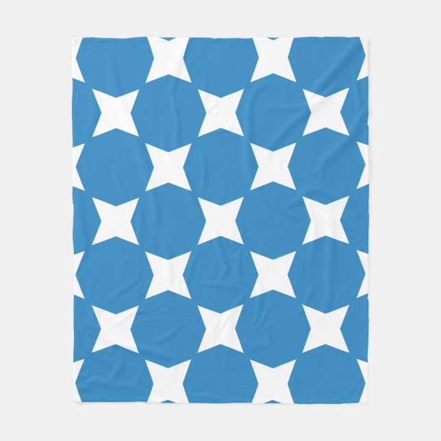 Design Royal Pastel Blue & White Star Fleecedecke (Vorderseite)