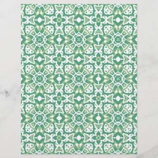Design-Schriftzeichen für grün-weiß-florale Muster