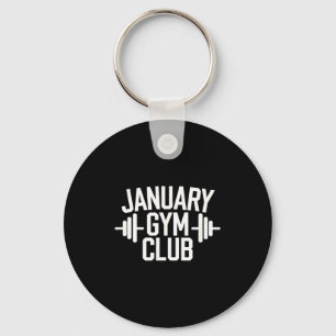 Design-Shirt Januar Fitnessstudio Club Fitness Wor Schlüsselanhänger