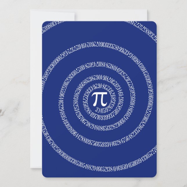 Design Spirale für Pi auf Navy Blue (Vorderseite)