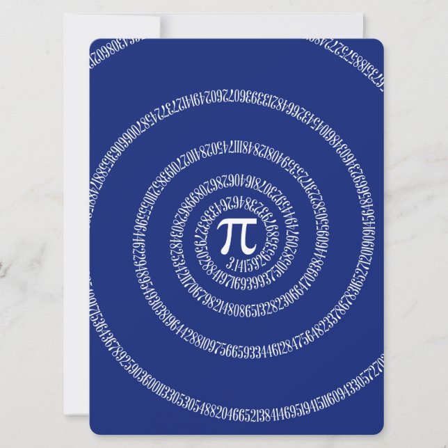 Design Spirale für Pi auf Navy Blue (Vorderseite)