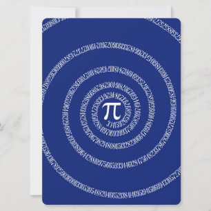 Design Spirale für Pi auf Navy Blue