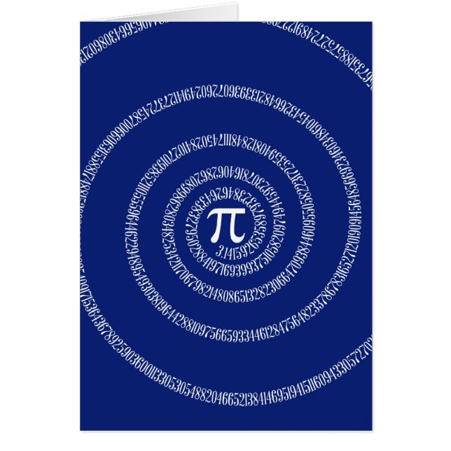 Design Spirale für Pi auf Navy Blue (Vorne)