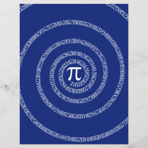 Design Spirale für Pi auf Navy Blue Flyer