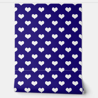 Design-Tapete für blaue weiße Liebe Herzmuster