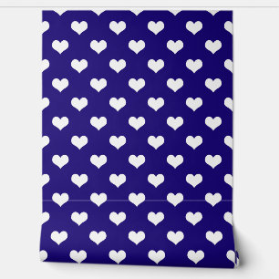 Design-Tapete für blaue weiße Liebe Herzmuster Tapete