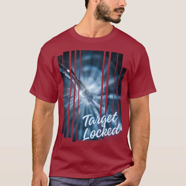 Design Target Locked Blue Power and Focus T-Shirt (Vorderseite)