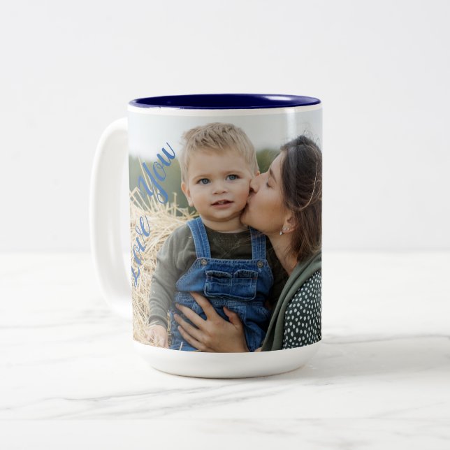 Design-Tasse für Kaffee und Tee Zweifarbige Tasse (Vorderseite Links)