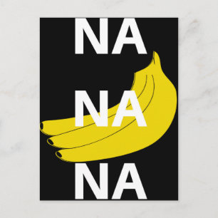 Design-Text für Na Na Banana-Illustration Postkarte