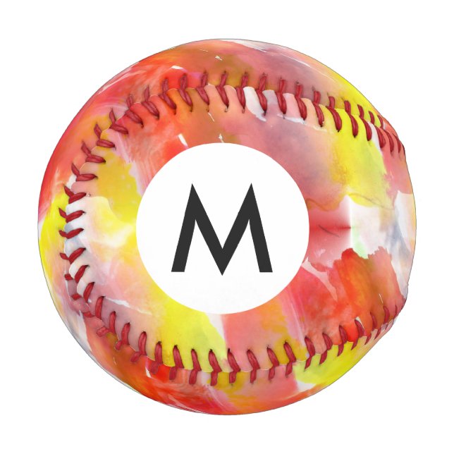 Design-Textur, Aquarellhintergrund Baseball (Vorderseite Links)