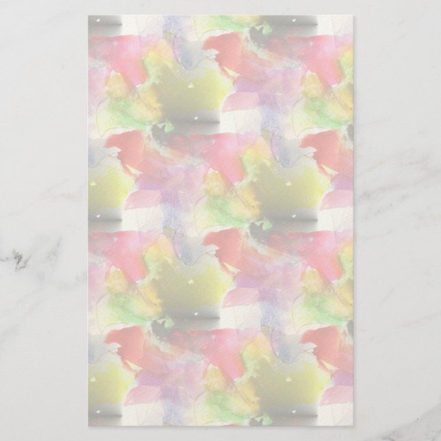 Design-Textur rot, gelb, Aquarell Briefpapier (Vorderseite)