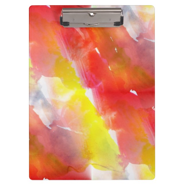 Design Textur Wasserfarbe Hintergrund Klemmbrett (Vorderseite)